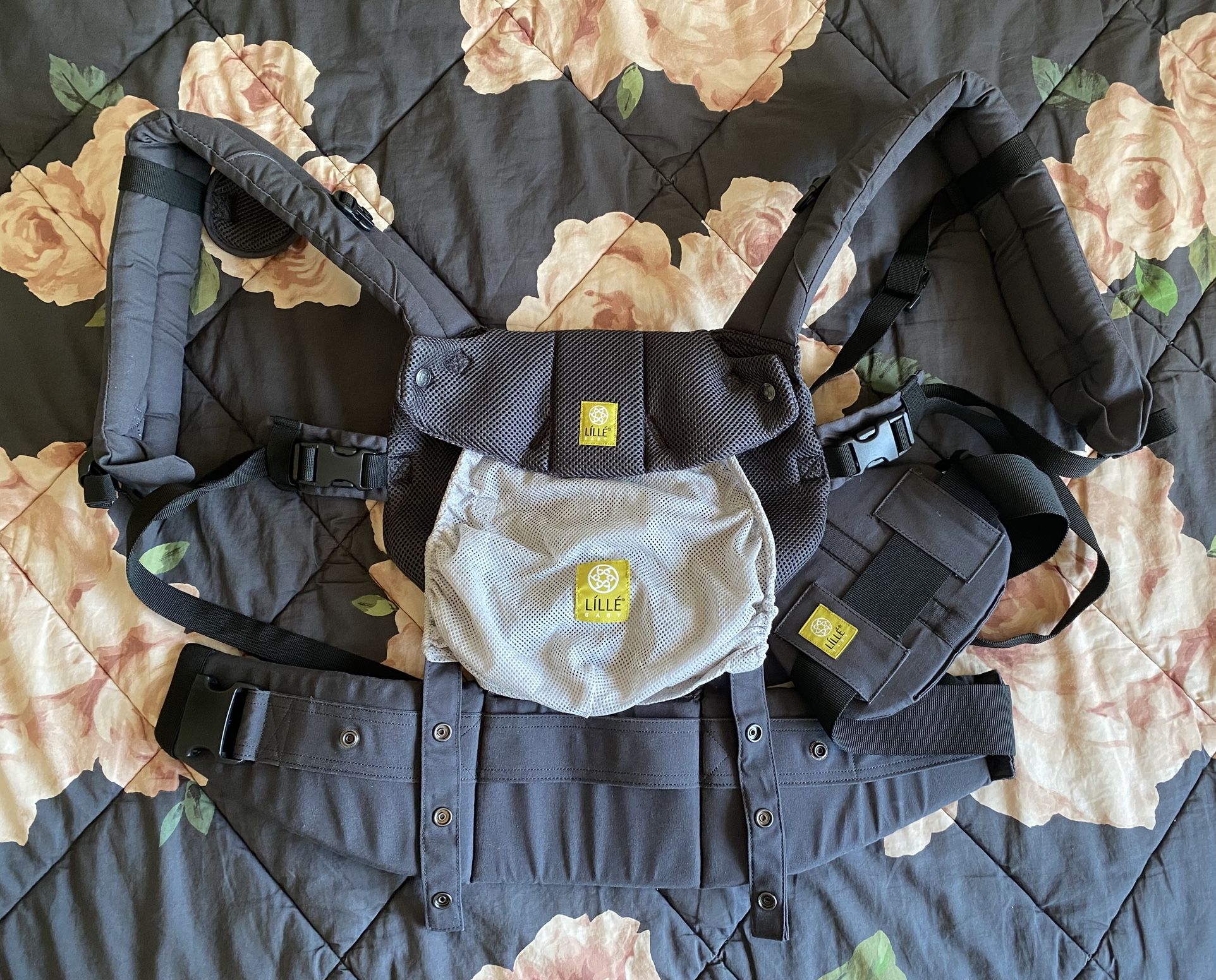 Lillebaby airflow baby carrier mesh breathable babywearing pack charcoal grey