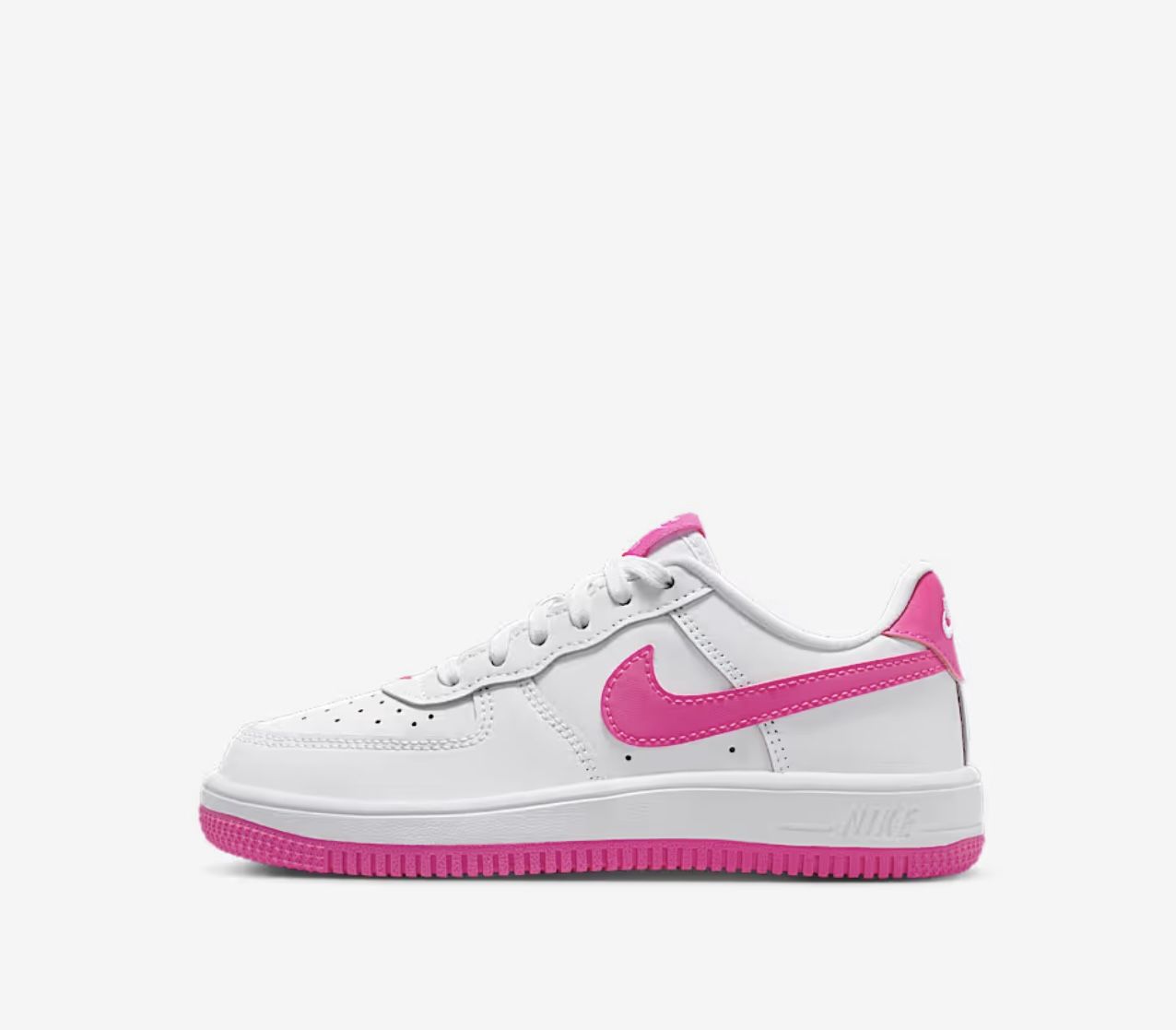 Nike forcé 1 Low White and Hot Pink Sneakers