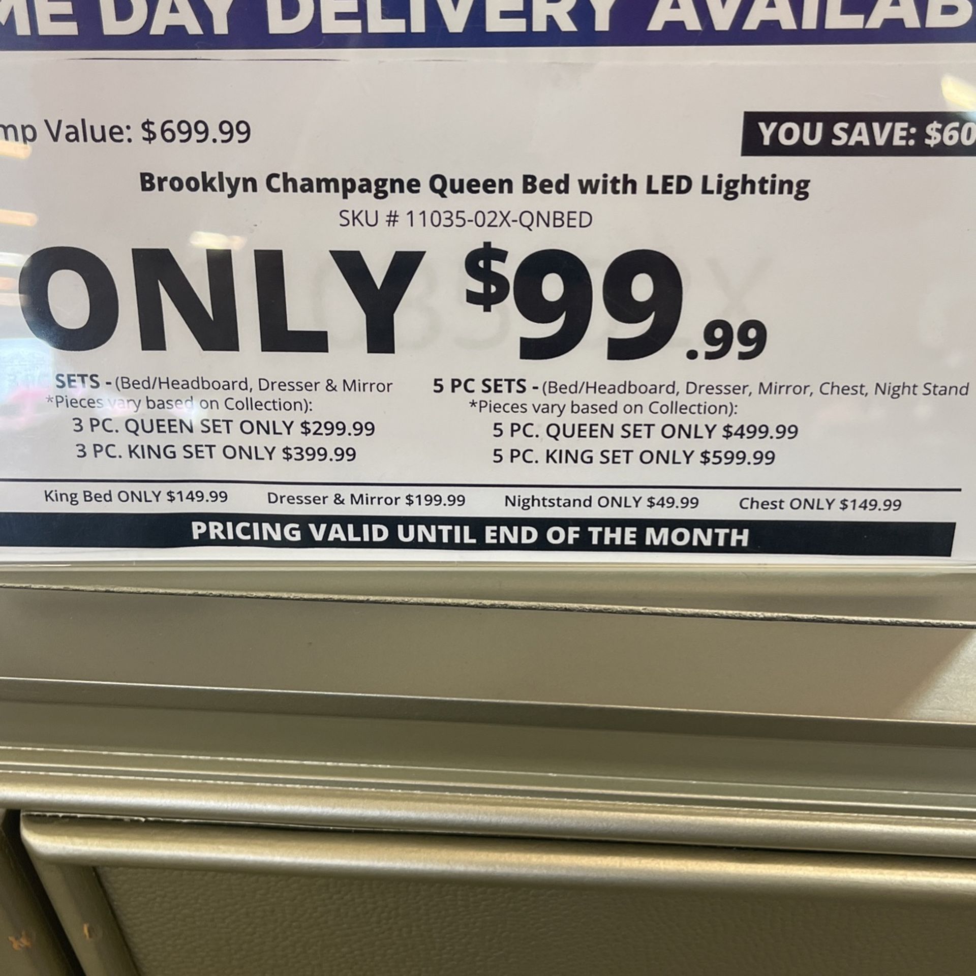 Brooklyn Champagne King Bedroom set for Sale in Corona, CA - OfferUp