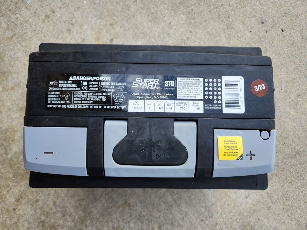 Super Start Extreme Car Battery (NEW) Size 48 H6 - 48EXTJ
