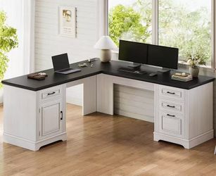 ❤️‍🔥 Itaar Farmhouse Executive L Shaped Desk,