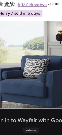 Blue Tufted Upholstered Accent Chair