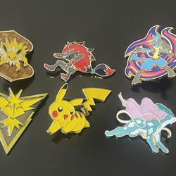 Pokemon Official Enamel Pins Lot Of 6