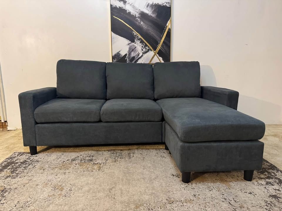 Blue 3-Seater Sectional Sofa