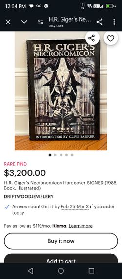 HR Giger Signed Book Necromicon.