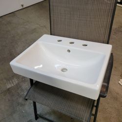 Surface-mount bathroom sink