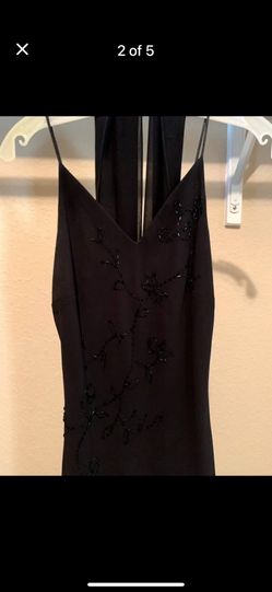 Black strapped beaded dress with wrap Pickup Cypress 77429 CASH