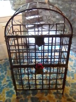 Decorative Metal Birdcage with Scrollwork