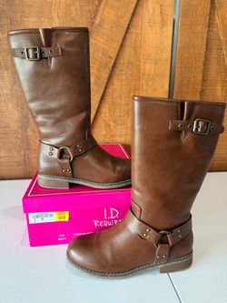 Girl’s Brown Boots (Size: 2 Big Kids)