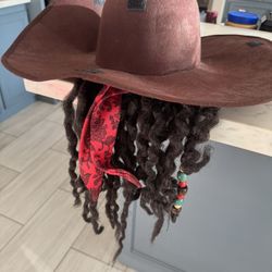 Halloween- Pirate Hat With Long Hair
