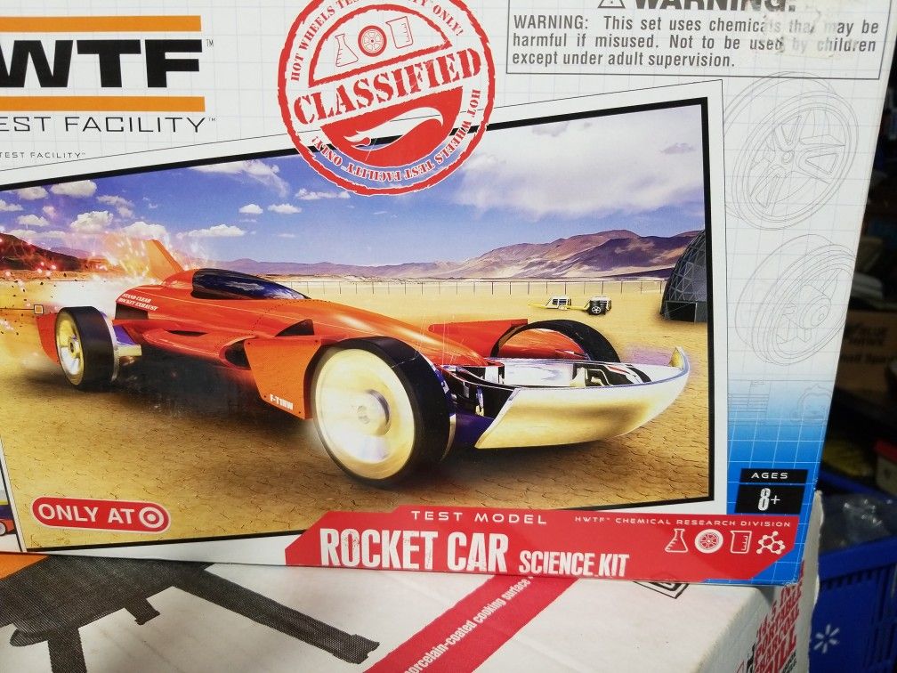 Hot Wheels test model Rocket car test kit science