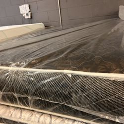 Queen Mattress Double Sided Firm W/ Free Boxspring