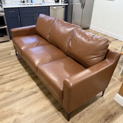 Faux Leather Sofa, Excellent Condition