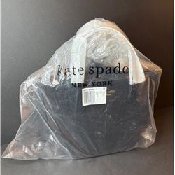 Kate Spade New York Black Glitter Small Top Handle Satchel Bag Purse NWT