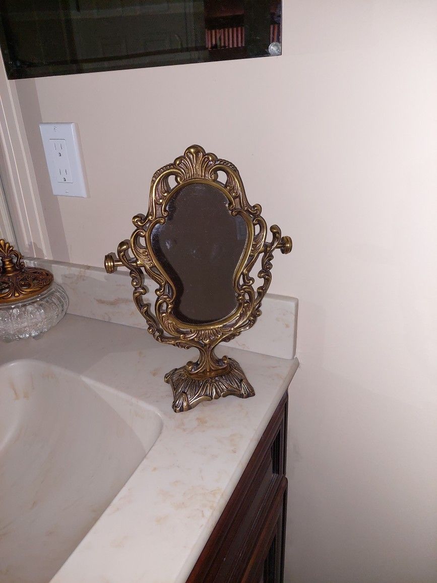 Antique  Brass Vanity Mirror
