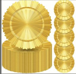 Gold charger plates (100 pack)