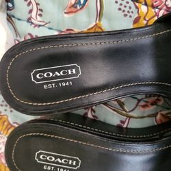 Coach Heels Black Size 7.5 In Womens