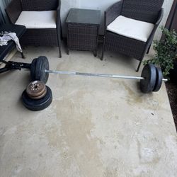 Standard Barbell + Weights
