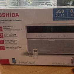 2, Toshiba 8,000 BTU 115-Volt Smart Wi-Fi Touch Control Window AC w/remote for up to 350 sq ft