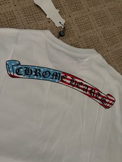White American flag chrome tee