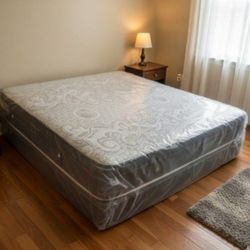 Queen Size Mattress Bed Set Innerspring Mattress With Box Springs Set 