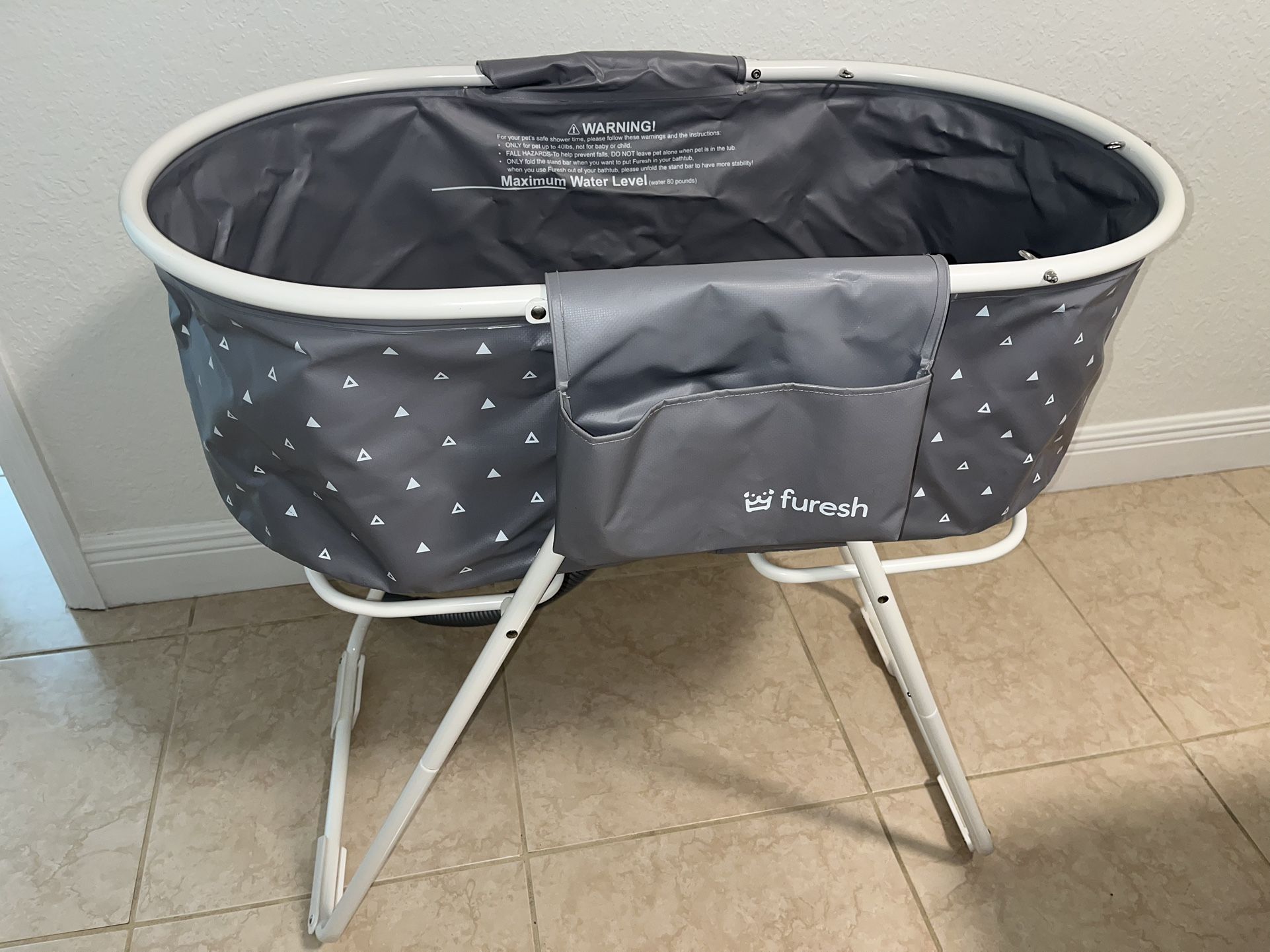 Little Dipper Dog Bath Tub and Wash Station for Bathing Shower and Grooming, Elevated Foldable and Portable, Indoor and Outdoor, for Small and Medium