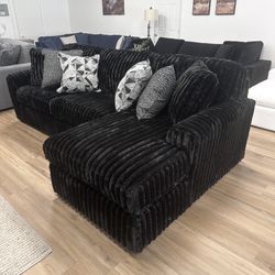 New Black Sectional Couch 