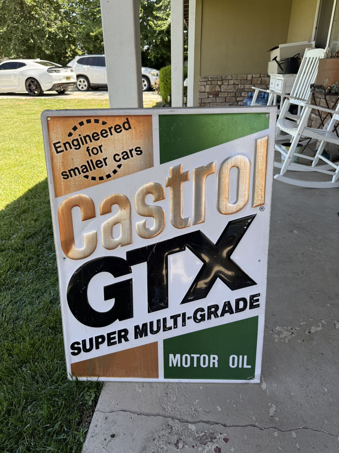 CASTROL GTX OIL METAL SIGN