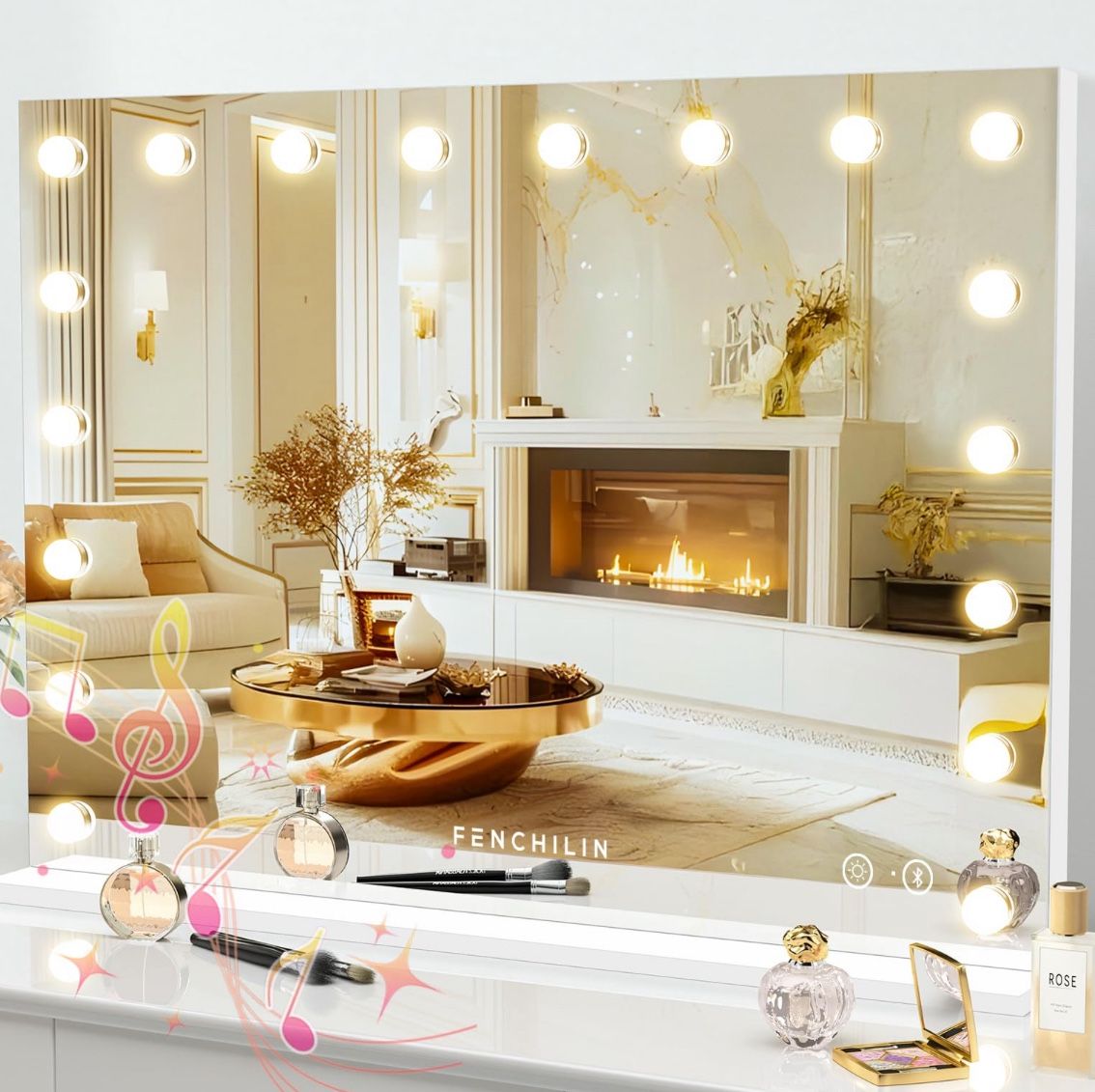 Gorgeous 32x24 Vanity Mirror With Bluetooth New!!