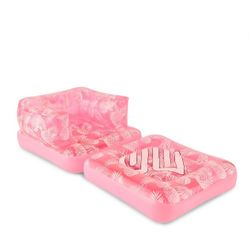 Justice 2-in-1 Foldable Pool Lounger - Lounger Float & Poolside Chair, Pink
