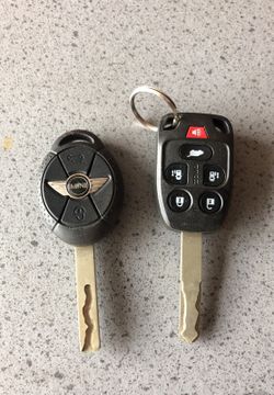 Keys for mini 2012copper and hond odessy 2011