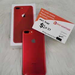 APPLE IPHONE 8 PLUS  64GB UNLOCKED.   FREE SMARTWACH/ HEADPHONES. PAY $1 TODAY  REST IN  PAYMENTS.  NO  CREDIT NEEDED FINANCING 
