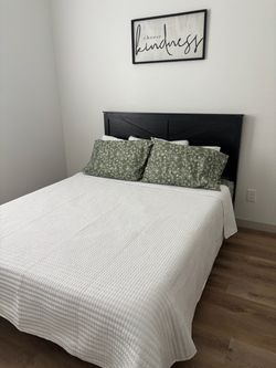 Queen Size Bed and Metal Platform Bed Frame