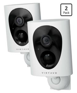 VIRTAVO 2K Security Cameras Wireless Outdoor 2 Pack, Battery Powered AI Motion Detection