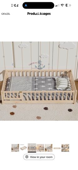 Twin size floor bed