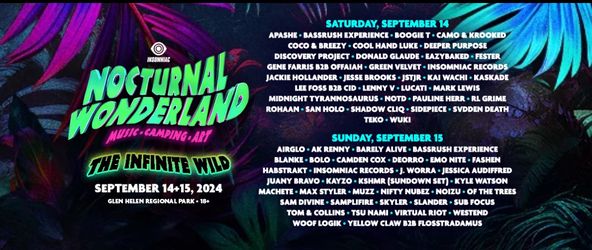 2 Two Day Nocturnal Wristband Tickets