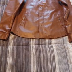 Fried Denim Leather Jacket.