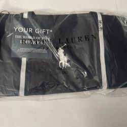 POLO RALPH LAUREN FRAGRANCES Mens Canvas Pony Duffle Duffel Travel Bag NAVY BLUE