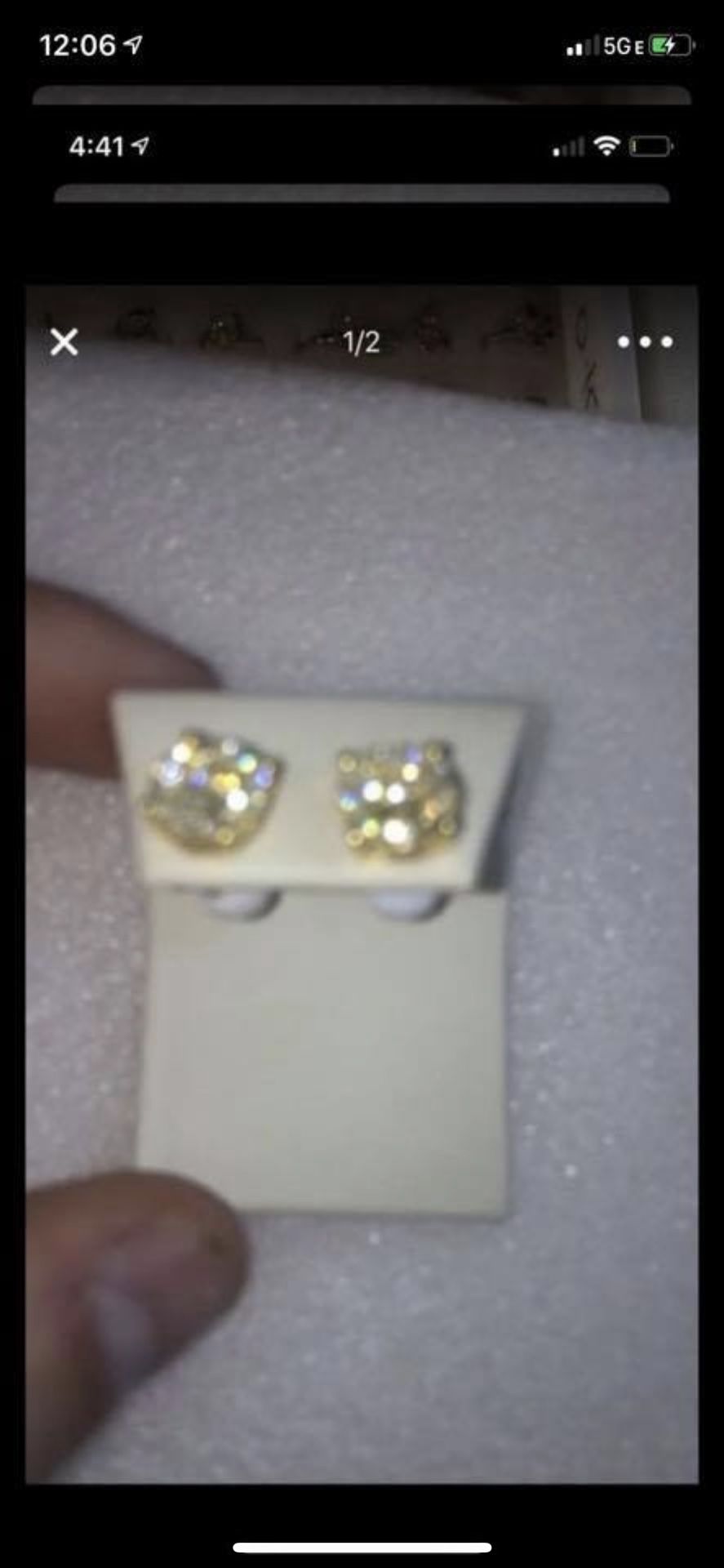 400$ today ! Diamond ear rings