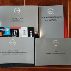 Nissan Altima 2025 Owner Guides Booklets