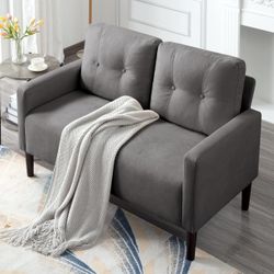 51.2" Loveseat Sofa, Small Couch For Small Space,Dark Gray