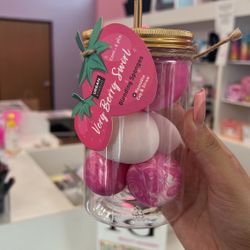 Berry Beauty Blenders And Cup 