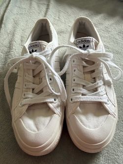 Adidas White Canvas Shoes