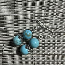 Earrings Turquoise Beaded (Antique)