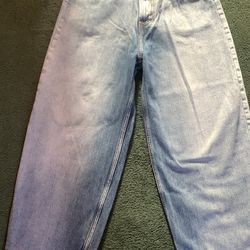 H&M Super Baggy Light Wash Jeans 28/32