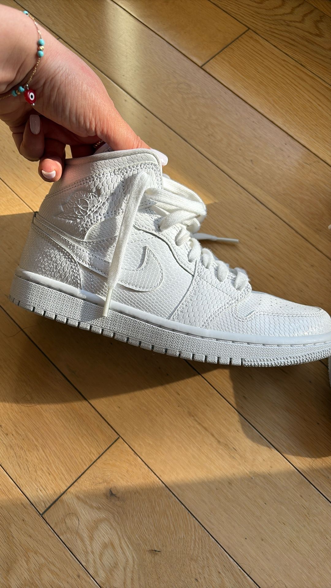 Jordan Mid White Snakeskin Nike Air AJ1