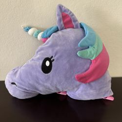 Unicorn Plush Backpack Purple Pink Straps Stuffed Animal Plush