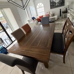 Dinner Table With Chairs And Bench 