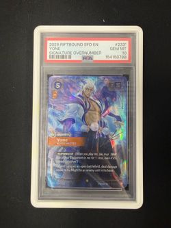 Yone signature overnumber #233 psa 10