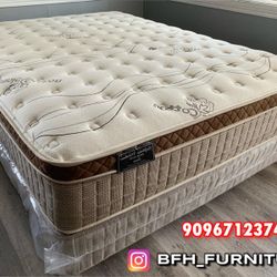  Queen Organic Cloud Comfort Euro Pillow Top Mattress